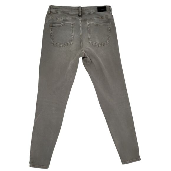 Zara Basic Z1975 Women's Size 4 Moto Style Jeans Gray Ankle Zippers Pockets - Picture 3 of 6
